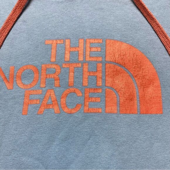The North Face Light Blue Graphic Hooded Sweatshirt Size Medium - Picture 9 of 13